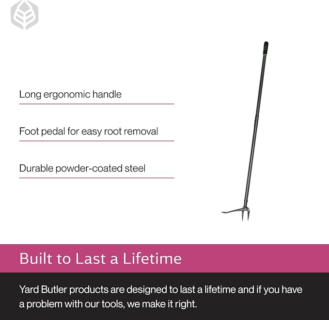 Yard Butler IRKT-1000KD Rocket Weeder - Stand-Up Weeder for Lawn Care - Ergonomic & Easy to Use - Power-Coated Steel Construction - Rust-Resistant - Eco-Friendly - Comfortable Length & Long Handle