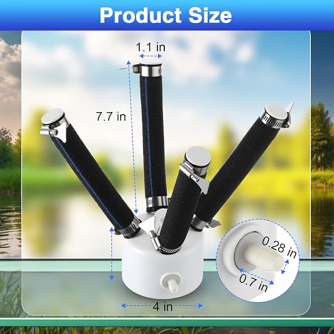 Pond Aerator Diffuser, Large Outdoor Sinking Bubbling Air Diffuser and Deicer, Replace Air Stones for Outdoor Koi Ponds, Lake Aerator Filtration Accessories, Lake Water Oxygen Generator