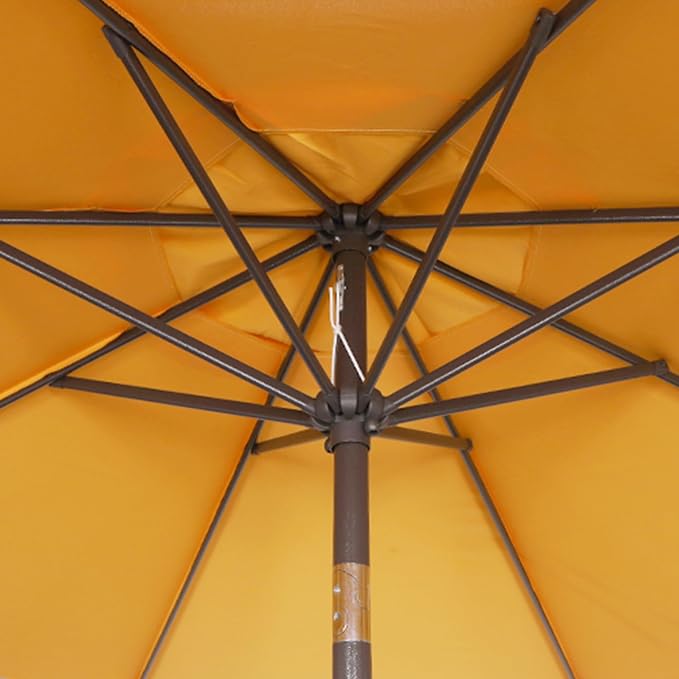 Blissun 9' Outdoor Patio Umbrella, Outdoor Table Umbrella, Yard Umbrella, Market Umbrella with 8 Sturdy Ribs, Push Button Tilt and Crank
