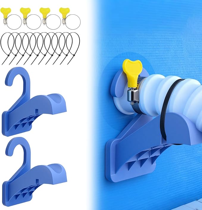 Swimming Pool Pipe Holders, Above Ground Pool Accessories with Hose Support - Pool Hose Holder Prevents Pipe Sagging, Universal Pool Accessories