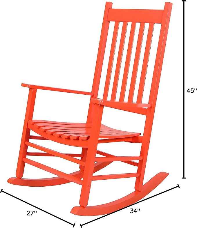 Shine Company Vermont Porch Rocker – Tuscan Orange