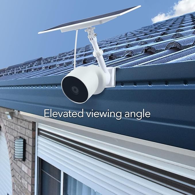 Wasserstein Gutter Mount for Google Nest Cam (Battery) & Solar Panel (Camera & Solar Panel NOT Included)