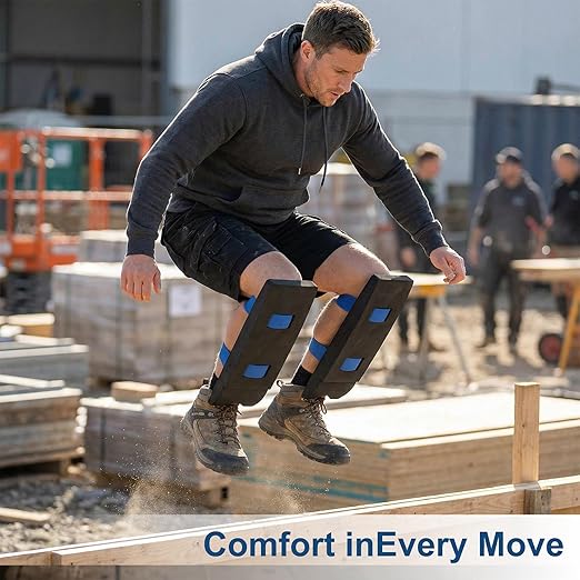 Toe Knee Crawler Knee Pads For Attic, High-Density Foam Material, 60 Degree Hardness, Non-Slip Wide Straps, Comfortable, Lightweight, Effective Protection for Knees and Shins, Ideal for Crawling Work,.