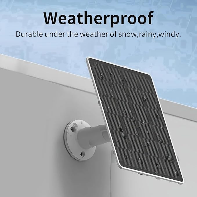 Ring Doorbell Solar Charger, Compatible with Ring Video Doorbell 3/3+/4, Battery Video Doorbell Plus, 13ft Waterproof Charging Cable, 5V6W Fast Charging (2Pack)