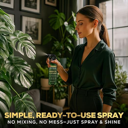 Neem Oil Spray for Plants Botanical Blend – Plant Wash with Natural Essential Oils, Simple Ready-to-Use Plant Spray for Gardens, Houseplants, Indoor & Outdoor Plants – 8 oz