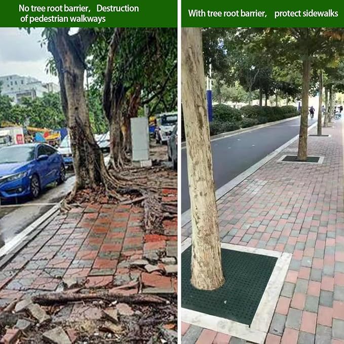 50ft x 30in x 80mil Tree Root Barrier -Protect Sidewalks & Landscapes | Heavy-Duty Bamboo Root Blocker for Invasive Roots