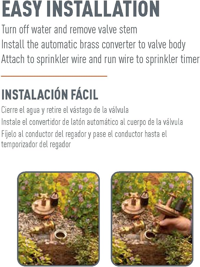 Orbit 57034 3/4" Brass Automatic Converter Sprinkler Valve with Flow Control