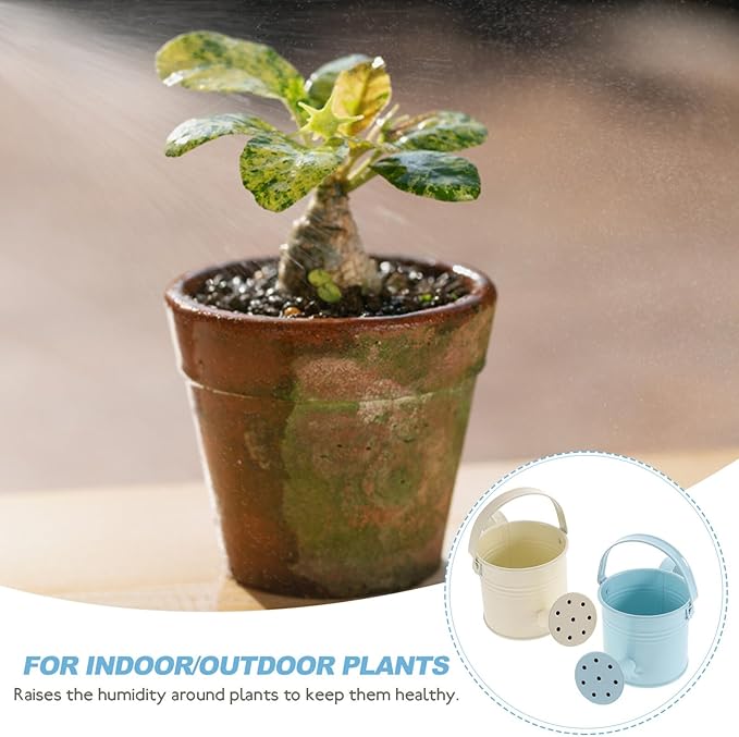 Small Watering Can Toddler Iron Sprinkle for Outdoor Plants, Kids Metal Mini Watering Pot for Gardening Yarde Home Plants Flower (Mixed Style)