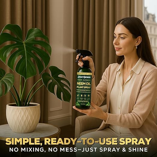 Neem Oil Spray for Plants Botanical Blend – Plant Wash with Natural Essential Oils, Simple Ready-to-Use Plant Spray for Gardens, Houseplants, Indoor & Outdoor Plants – 32 oz