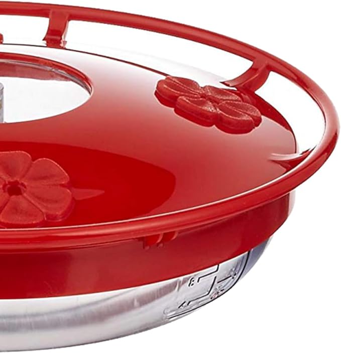 Aspects HummZinger HighView 12 Oz Hanging Hummingbird Feeder - 429, Red