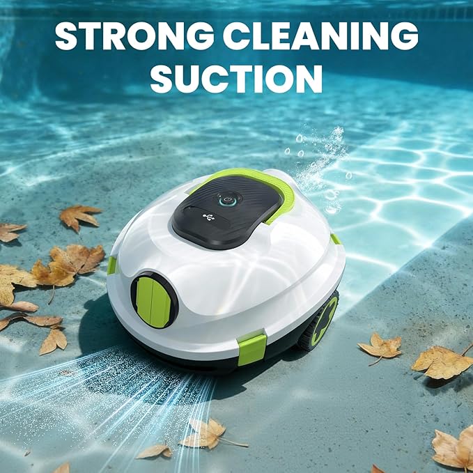 Y20 Cordless Robotic Pool Cleaner, Automatic Pool Vacuum for Above Ground & Inground Pool, 120 Min Runtime, Auto-Parking, Lightweight, Powerful Robot up to 1100 sq.ft