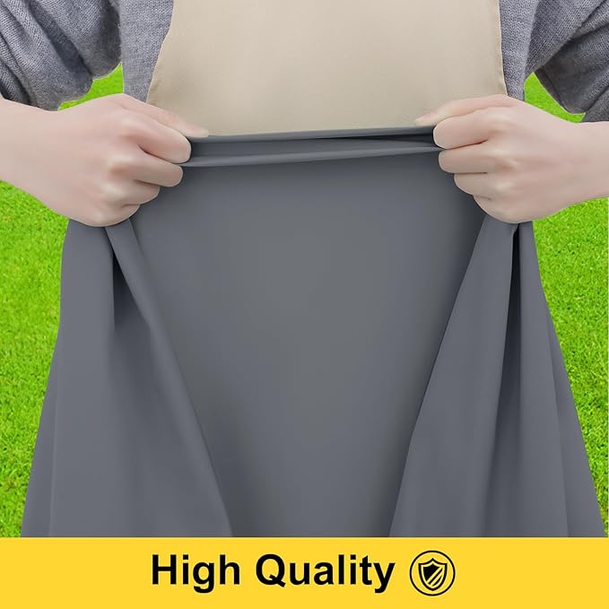 Smiry Picnic Table Cover with Bench Covers, Waterproof Elastic Fitted Polyester Tablecloths for 5 Ft Rectangle Tables, Washable Windproof Tablecloth for Camping, RV & Outdoor (Grey, 30x60 Inches)