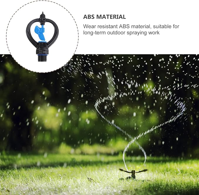 Cabilock 4.33 Inch Butterfly Rotating Nozzle with 1/2 Inch Male Thread Lawn Sprinkler Head for Garden Irrigation and Lawn Watering Plastic Rotary Sprinkler for Efficient Outdoor Sprinkling