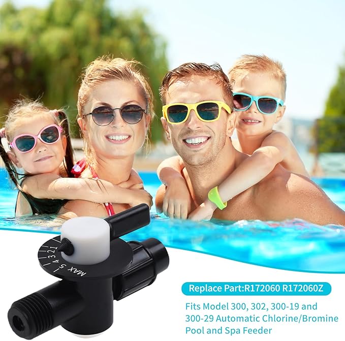 New Upgraded R172060 1/4-Inch NPT Control Valve, Compatible with Model 300, 302, 300-19 and 300-29 Automatic Chlorine/Bromine Pool and Spa Feeder