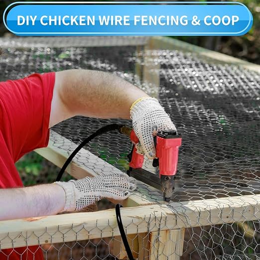 1/2 Inch Black Wire Mesh Roll - 12'' x 100' Chicken Wire Fence, 20 Gauge Hardware Cloth Poultry Netting for Garden/Animal Barrier/Rabbit/Floral/Chicken Coop/DIY Projects