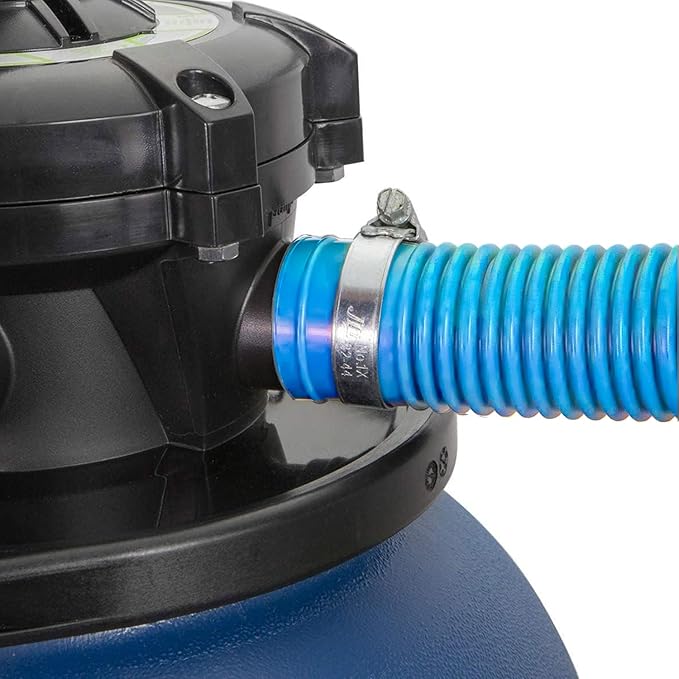 Pool Sand Filter Pump Hose - 1.25" Diameter Replacement Hose for Above Ground Pools Compatible with Pump Sand Filter and Saltwater Systems (Blue -2 Pack)