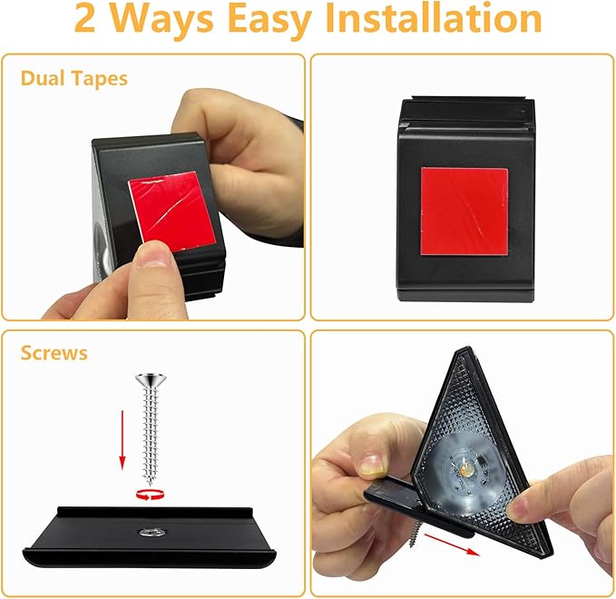 GEEKHOM Solar Step Lights Outdoor Waterproof: Auto-On/Off Warm White & 7 RGB Colors for Deck Stairs Fence Patio Yard 6 Pack