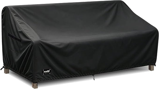 JinHrtoyi 3-Seater Outdoor Couch Cover, 79Wx38Dx35H inches Outdoor Furniture Covers Waterproof,100% Waterproof Heavy Duty Patio Furniture Covers,Black Minimalism Style Outdoor Sofa Cover