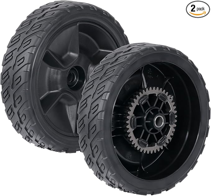 CheeMuii HRN216 Lawn Mower Rear Drive Wheels Kit 2 Pcs 8" Back Wheels Replace for 42710-VR8-N00ZA Push Mower Wheel Compatible with Honda HRN216 Lawn Mower
