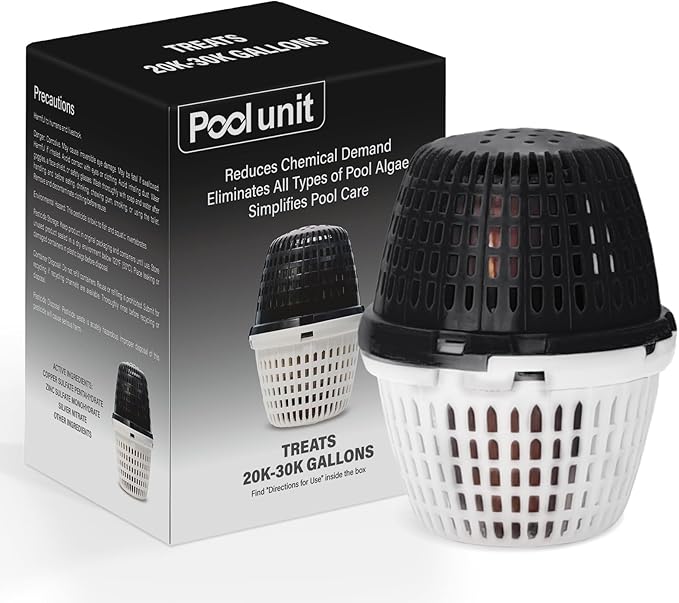 Black Pool Unit 20k-30k Gallons Replacement for Pool RX, Compatible with Mineral Cartridge Above Ground and Inground Pools Filter Replacement