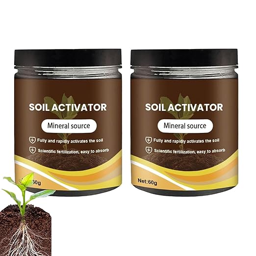2PCS Soil Activators, Organic Soil Activators and Plant Fertilizers, Garden Beds for Cultivation, Potting Mix and Seedling Compost, Promoting Plant Rooting 60g