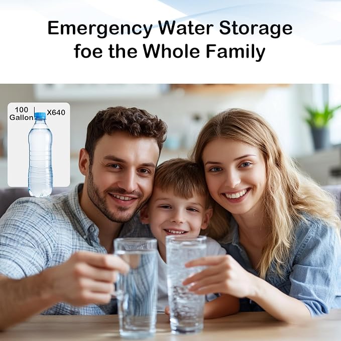 100Gallon Bathtub Bladder for Emergency Water Storage, BPA-Free Water Container for Disaster Preparedness, Hurricane Survival & Drinking Water-Food Grade Reusable Water Bag