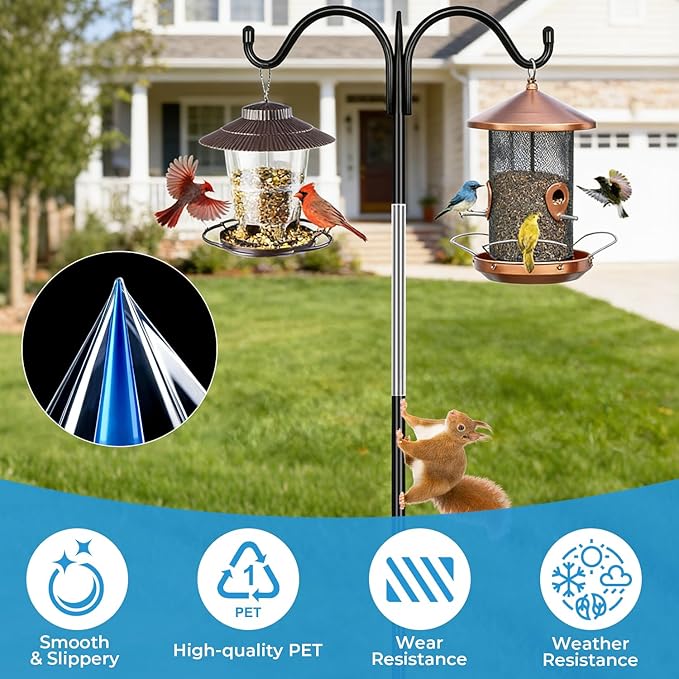 Squirrel Baffle for Bird Feeder Poles,Squirrel Guard Tree Wrap Trunk Protector for Squirrel Prevention Climbing Trees,Outside Baffle Guard,Weatherproof Outdoor Squirrel Proof Protector