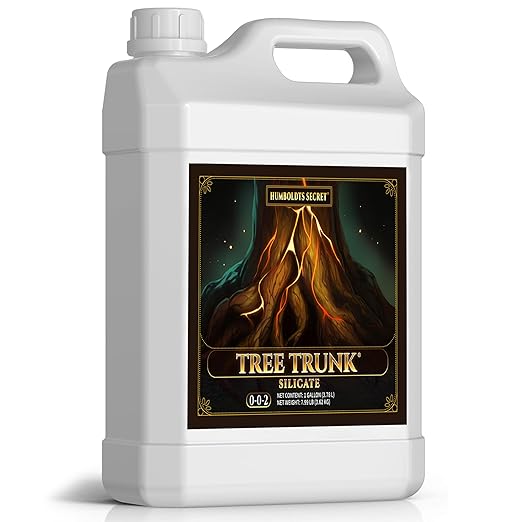 Humboldts Secret Tree Trunk | Potassium Silicate Additive | Liquid Fertilizer for Thicker Stalks, Stress Resistance & Branch Development | Indoor & Outdoor Plant Food, Hydroponic Nutrients, 1 Gallon