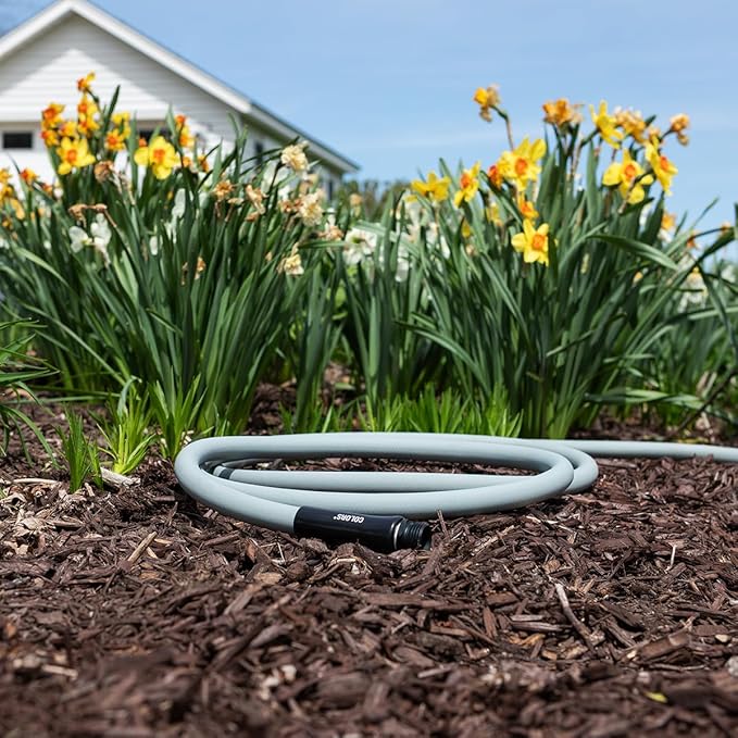Flexzilla Colors Garden Hose 5/8 in. x 50 ft., Lightweight All-Weather Water Hose, Durable and Flexible, Leak-Free Connections, Slate Gray