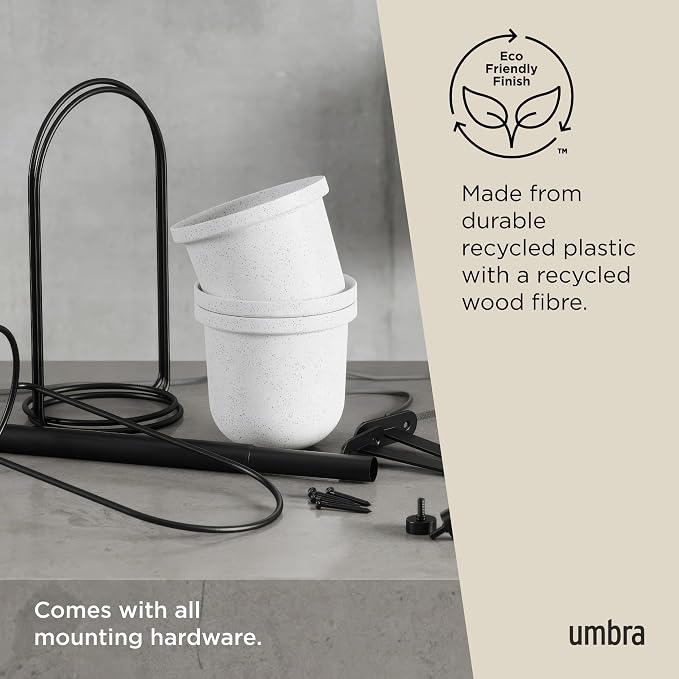 Umbra Triflora Hanging Planter, Set of 5, White (Pack of 3)