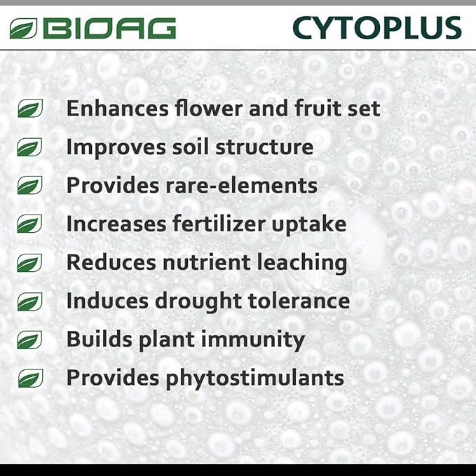 BioAg CytoPlus Organic Humic Acid Plus Seaweed Extract, Essential Micronutrients, Soil Amendment for All Plants, S B Co Cu Fe Mn Mo Zn (300 Grams) (BA76003)