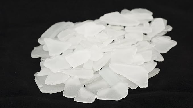 Sea Glass for Crafts – 11oz White Sea Glass Decor, Tumbled Seaglass, Beachglass for Crafts, Seaglass for Beach Accents, Coastal DIY Supply, Nautical Vase Filler