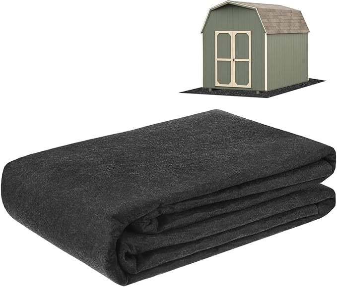 M METERXITY 3 mm Thickened Outdoor Storage Shed Mat, 2.6x18 ft Waterproof Shed Flooring Mat for Patio Furniture Floor Protecting from Wear/Liquid/Dust/Oil, Non-Slip Felt Rubber Rug Pad [Grey]