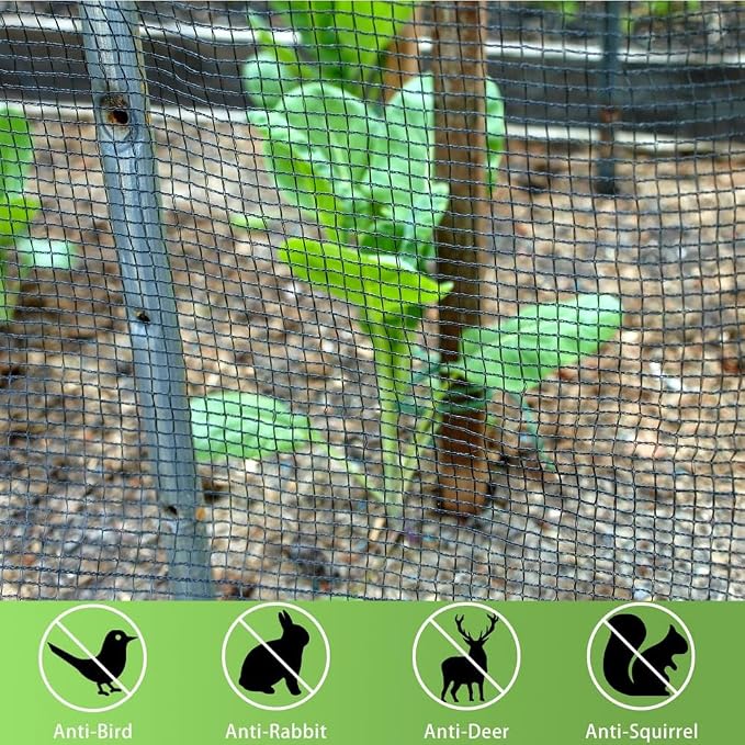 Deer Fence Netting, 7x100 Ft Plastic Mesh Fencing Roll, Temporary Animal Barrier Fence for Backyard, Chicken, Dog, Deer, Poultry. Garden Mesh Netting for Vegetable Fruit Tree Plant Protection