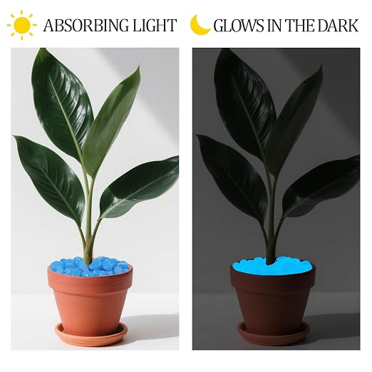 100PCS 1-1.2" Bule Glow in The Dark Stones Luminous Pebble Stones Glow Fish Tank Rocks Luminous Pebbles for Outdoor Decor Yard Walkway Pathway Aquarium