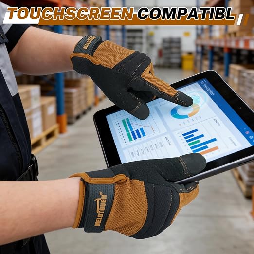 MELOTOUGH Kneeling Pad for Work,Work Gloves for Mechanic,Construction,Gardening,Yard,Warehouse