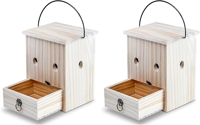 Carpenter Bee Traps for Outside 2PACK– Durable, Weather-Resistant, Eco-Friendly Wooden Wasp Trap for Outdoor Use