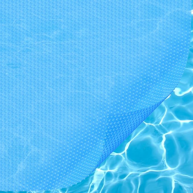 VEVOR Solar Pool Cover, 24 x 12 ft Rectangle Solar Cover 12 mil for Pools, Inground Above Ground Swimming Pool Solar Blanket with Bubble, Heat Retaining Solar Covers Blue