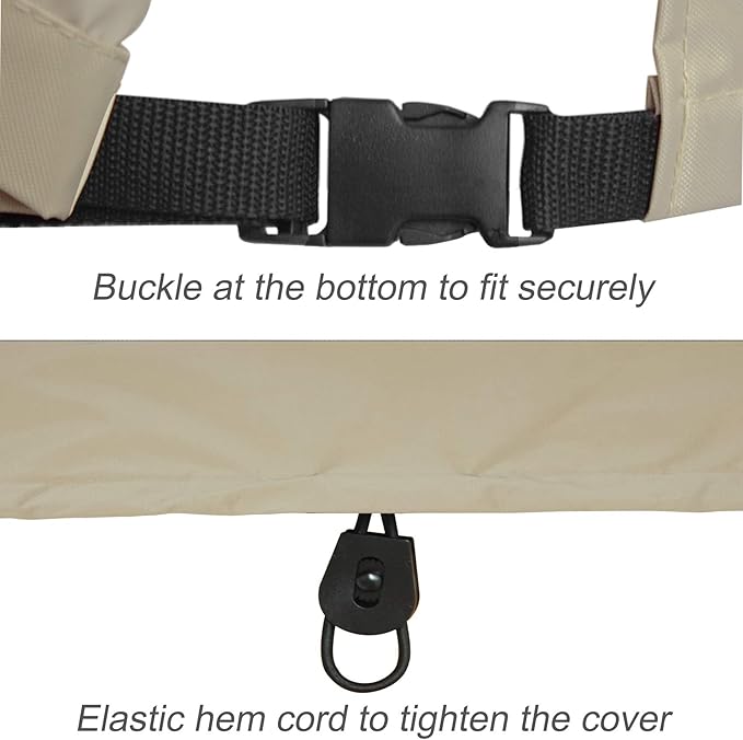 Porch Shield Waterproof Universal Generator Cover 35 x 26 x 28 inch, for Most Generators 5000-12000 Watt, Light Tan