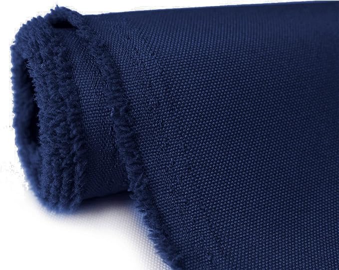 Waterproof Canvas Fabric by The Yard 58" W 600D Upholstery Polyester Material Indoor Outdoor Water Resistant Fabric for Chair Cushion Furniture Cover Sewing DIY Cloth, 3 Yards Navy Blue