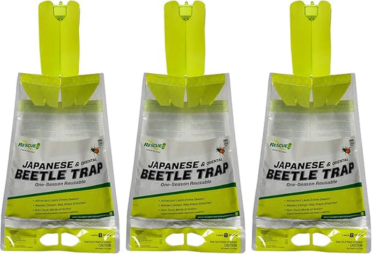RESCUE! Japanese Beetle Trap – Reusable Bag - 3 Traps