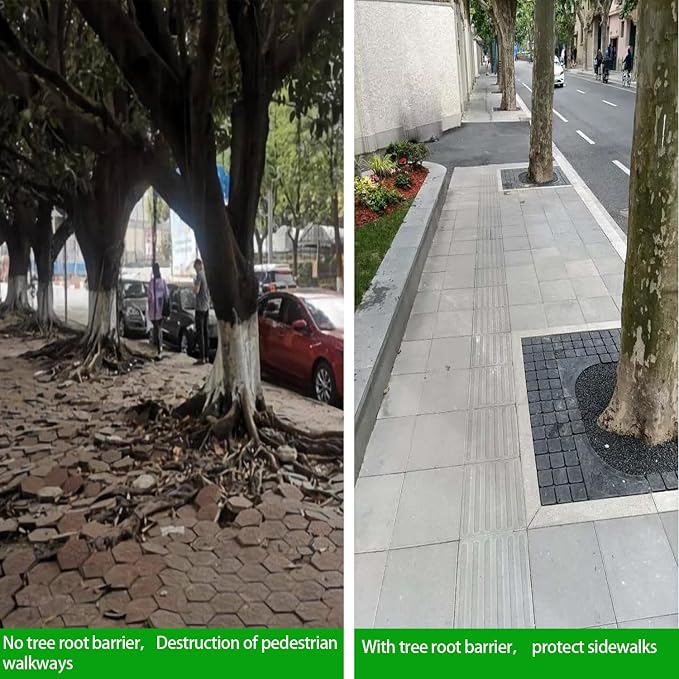 15ft x 24in x 60mil Tree Root Barrier for Landscaping & Protect Roads | Bamboo Barrier Heavy-Duty Root Blocker Rhizome Control Barrier