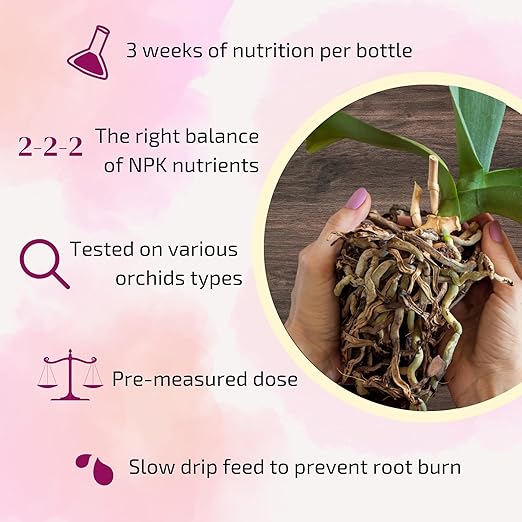 Liquid Orchid Fertilizer Spikes | Ready-to-Use Orchid Food Spikes & Orchid Plant Food for Blooming, Fertilizer for Orchids (24 Drip Feeders)
