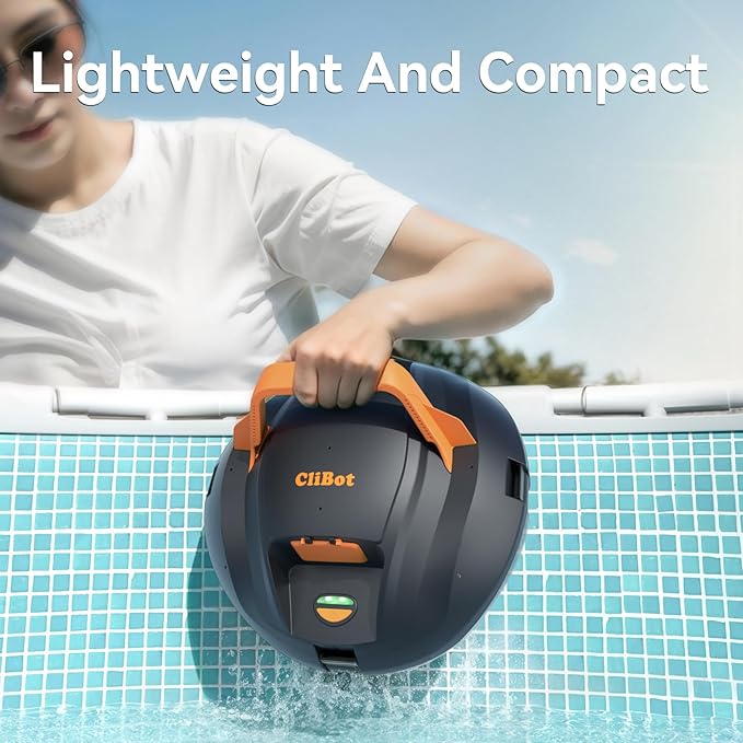 S1 Cordless Pool Vacuum, Automatic Pool Cleaner Robot with 120 Min Runtime, Powerful Dual-Motor, Auto Park, 2 Cleaning Paths, for Above Ground Pools and Flat In-Ground Pools up to 850 Sq.Ft