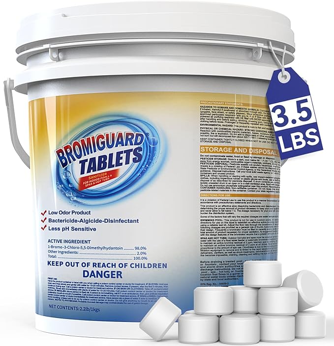 Bromine Tablets for SPA Hot Tub, 1 inch Tablets, Hot Tub Bromine Tablets, Soft Water Feel, No Chlorine Odor, Great Chlorine Alternative
