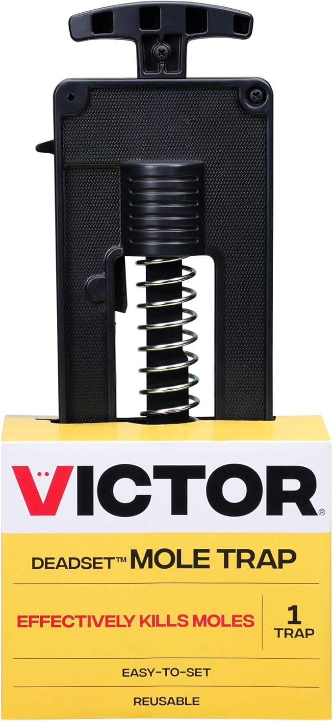 Victor Easy-to-Set Deadset Mole Trap and Killer - M9015 - Trap and Kill Moles Outdoors (Pack of 6)
