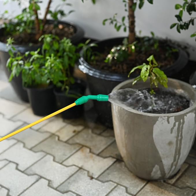 Honeydak 1.3 Gallon 5L Garden Pump Pressure Sprayer Watering Can Device for Watering Hanging Plant Basket Hard to Reach Pump Sprayer for Weeds, Lawn Care & Pesticides (Green)
