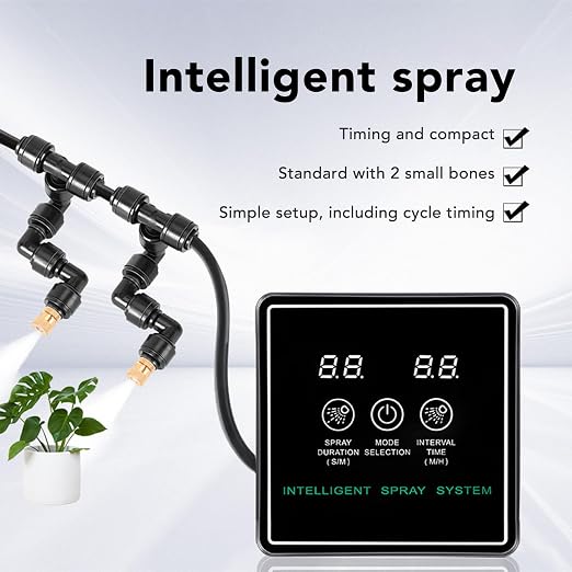 Brilluxa Reptile Fogger, Automatic Reptile Mister and Terrarium Humidifier Misting System with 360° Adjustable Nozzles and Timer-Controlled Spray for Vivarium Terrarium Enclosure Care