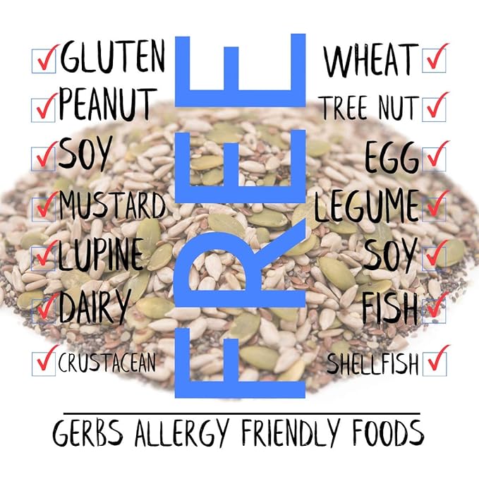 Gerbs Super 5 Seed Snack Mix 4 lbs. | Raw, No Artificial Additives, Resealable Bag | Crunchy Pumpkin, Sunflower, Brown Flax, Black Chia, Hemp | Top 14 Allergen-Free