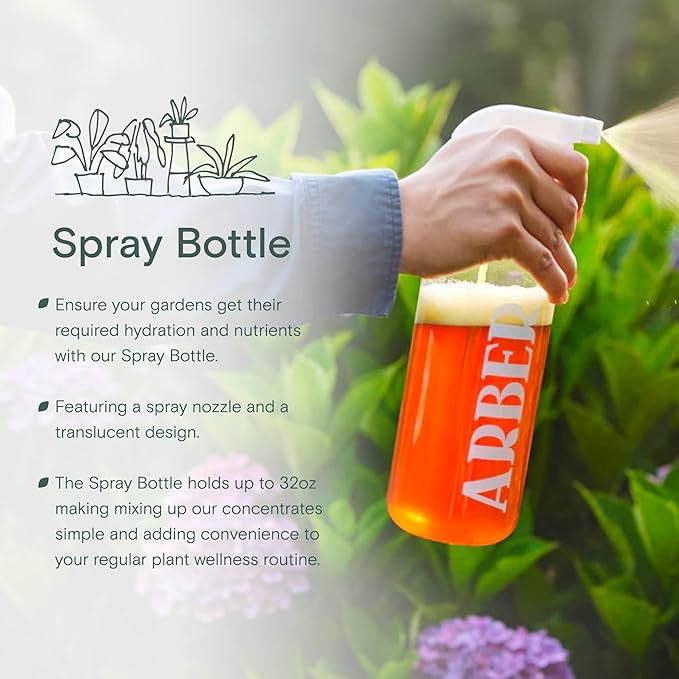 Arber Cut Flower Food + Nutrition & Health Starter Set + Spray Bottle